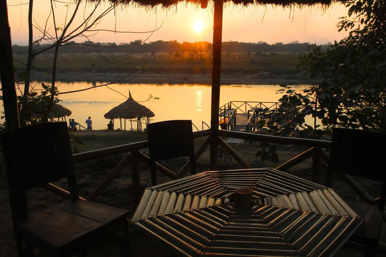 Jungle Sunset Camp Hotel Sauraha Ngoại thất bức ảnh